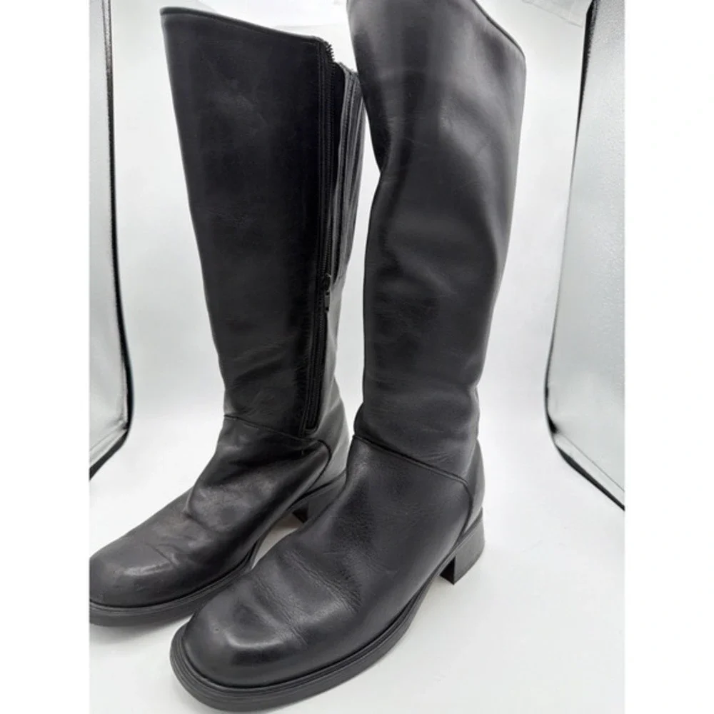 Santana Canada 797 Waterproof Leather Knee Riding Boots Black Women 6.5.    1622